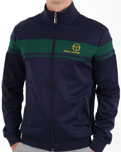 Sergio Tacchini Masters Trainingsjacke Marineblau Dunkelgrün Gold