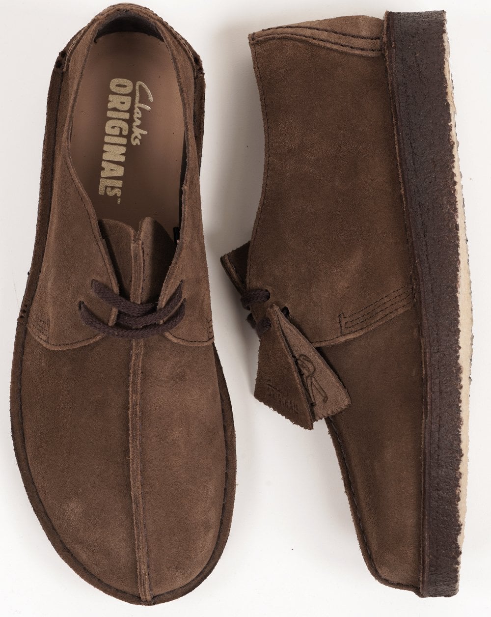Clarks Originals Desert Trek Schuhe aus braunem Wildleder