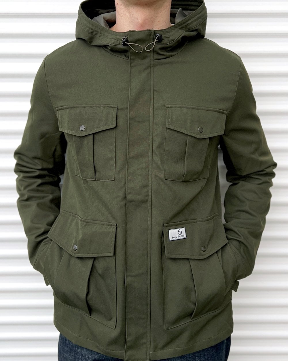 Sergio Tacchini 4-Pocket-Jacke Dunkeloliv