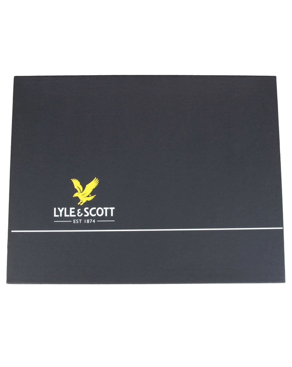 Lyle & Scott Schal- und Mützenset aus Lammwollmischung, Blau Nacht