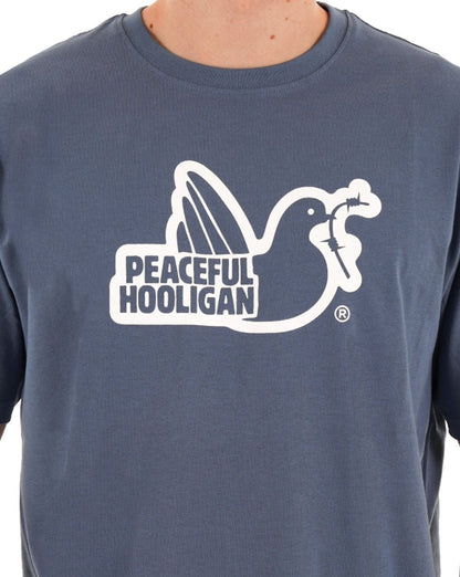 Peaceful Hooligan Outline T-Shirt Copen Blue