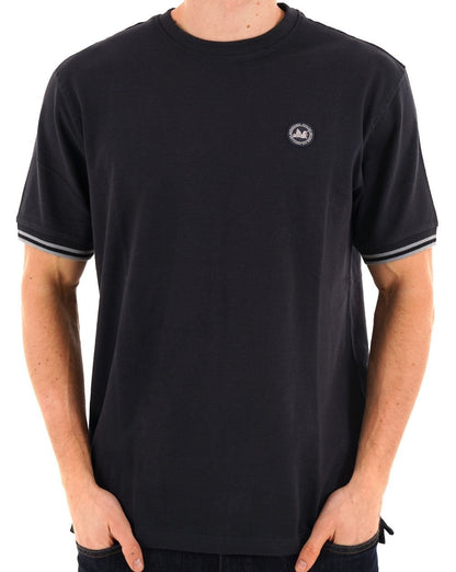 Peaceful Hooligan Rathbone Piqué T-Shirt Marineblau