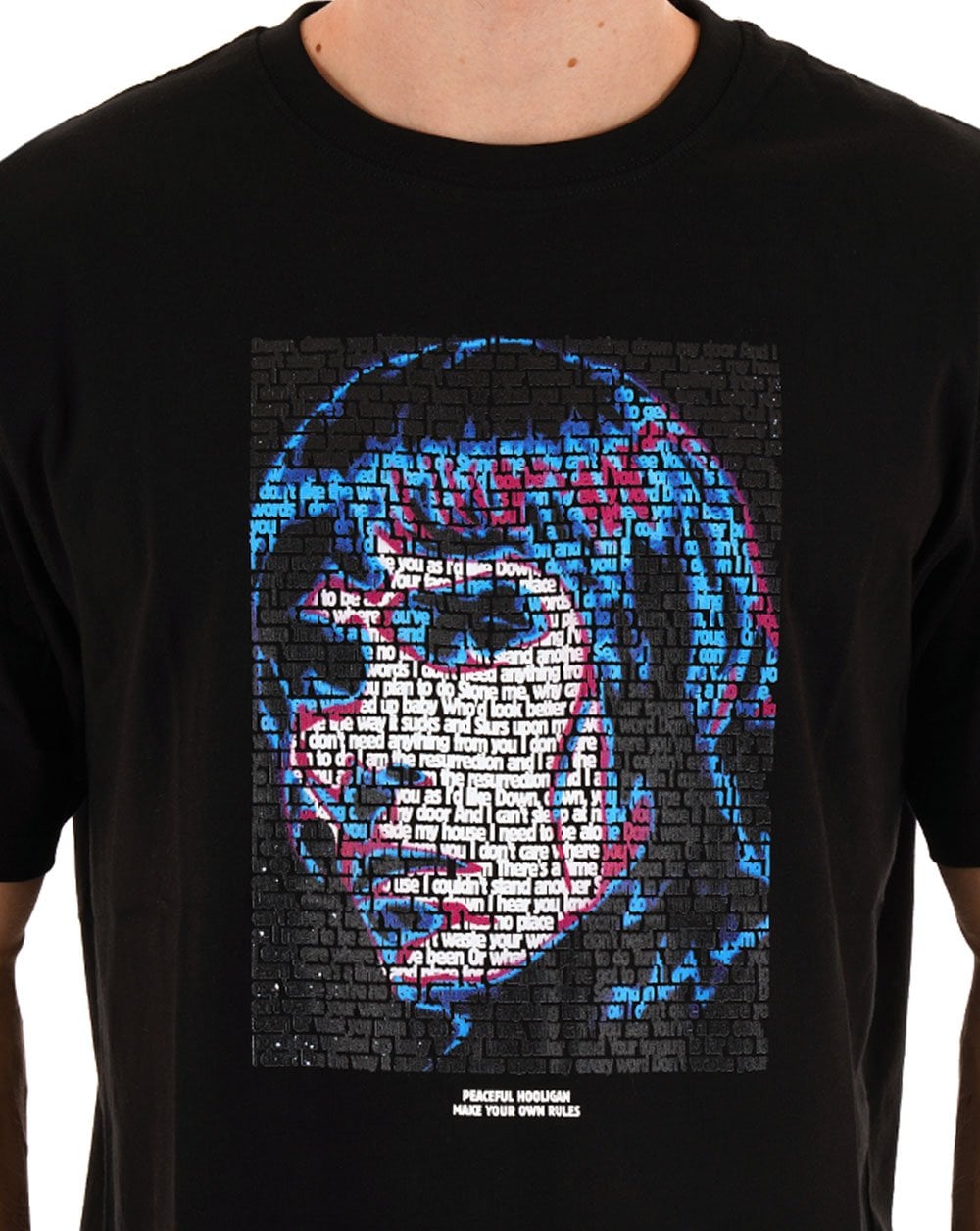 T-Shirt „Friedliche Hooligan-Auferstehung“, Schwarz