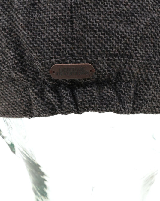 80S Casual Classics Heritage Traditions Tweed Schiebermütze Salz & Pfeffer