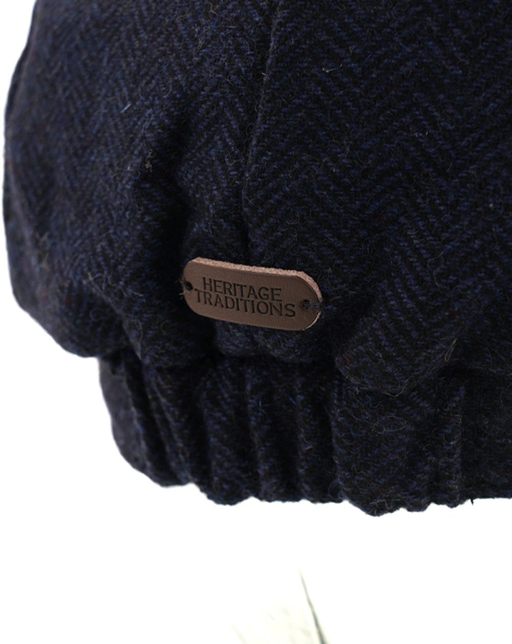 Heritage Traditions Carlyle Tweed Herringbone Newsboy Cap Navy