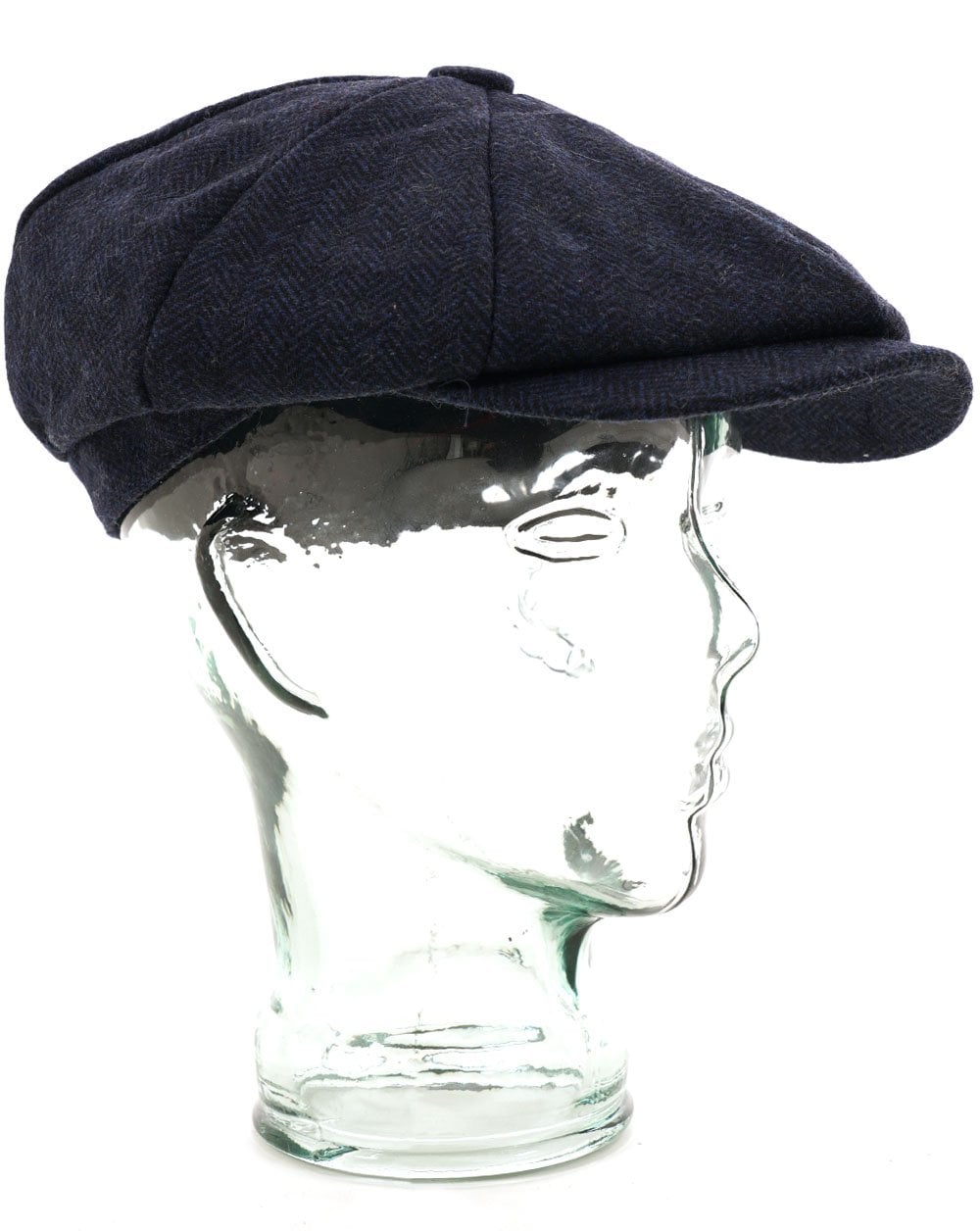 Heritage Traditions Carlyle Tweed-Schiebermütze mit Fischgrätmuster, Marineblau