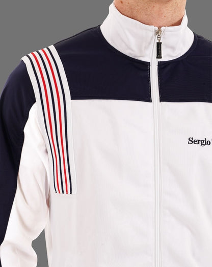 Sergio Tacchini Wilander Trainingsjacke Weiß Marineblau