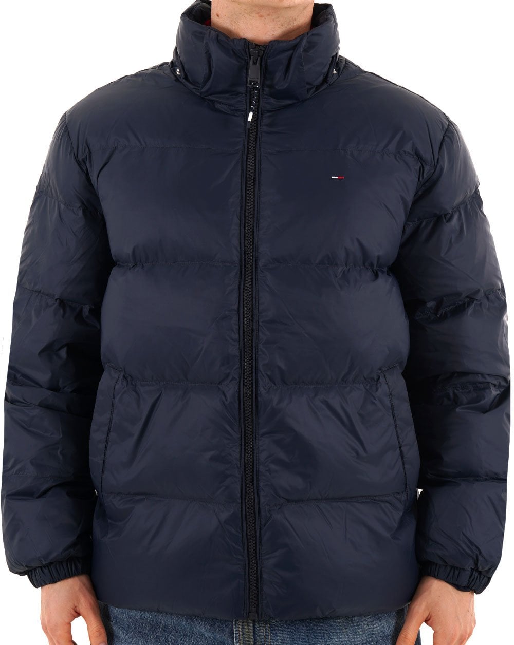 Tommy Jeans – Wasserabweisende Daunenjacke in Marineblau