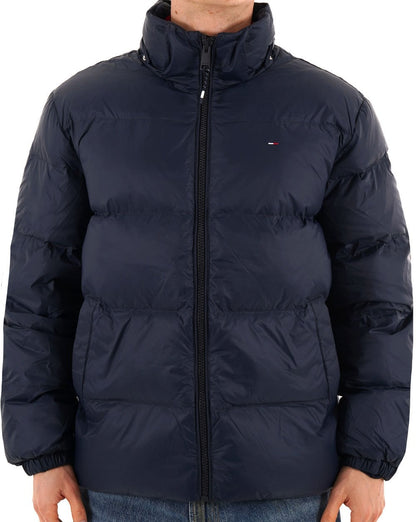 Tommy Jeans – Wasserabweisende Daunenjacke in Marineblau