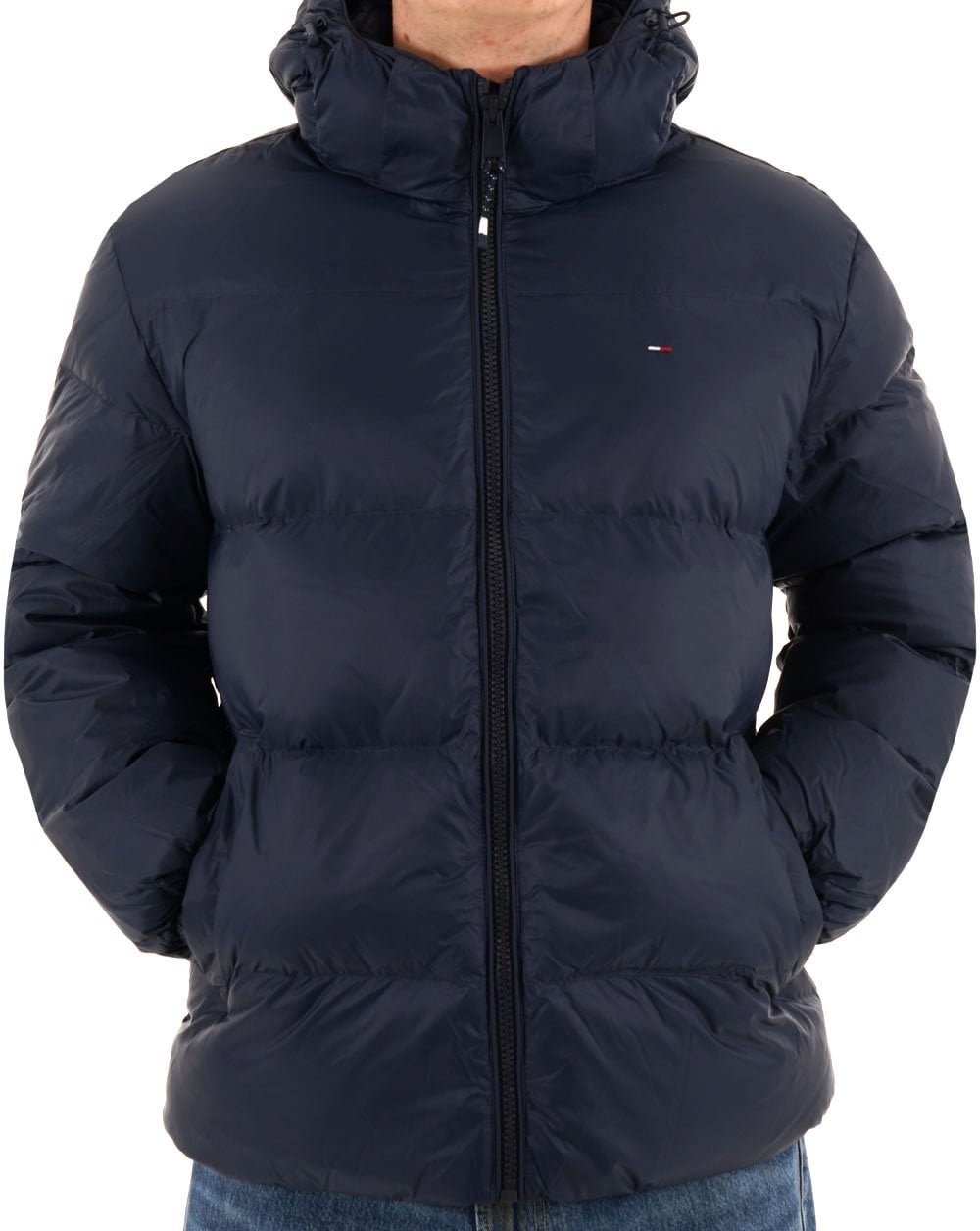 Tommy Jeans – Wasserabweisende Daunenjacke in Marineblau