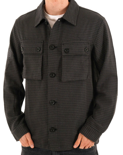 Hübsches grünes Kilburn-Overshirt, schwarz