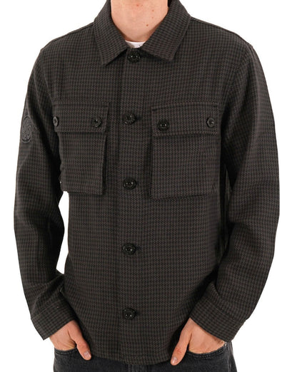 Hübsches grünes Kilburn-Overshirt, schwarz