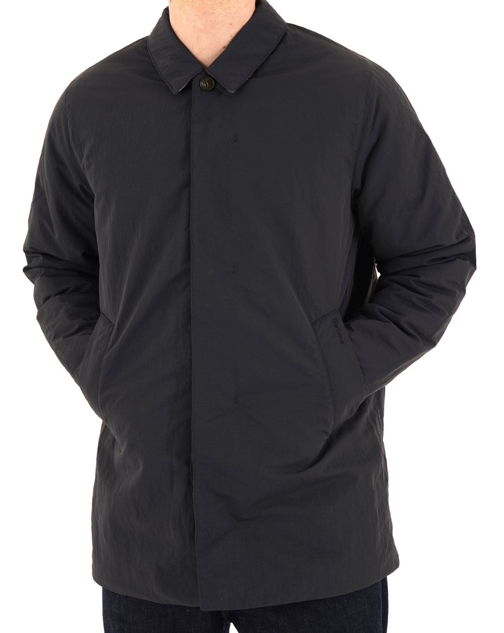 Barbour Lorden Quilted Showerproof Mac Dark Navy