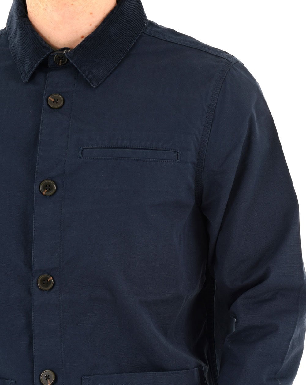 Barbour Cord Collar Overshirt Navy