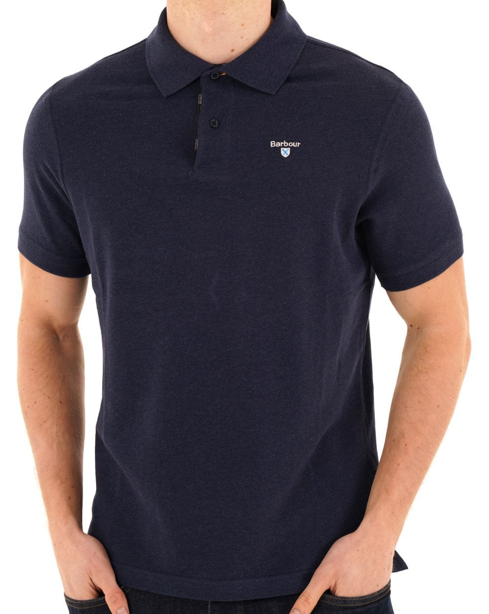 Barbour Tartan Piqué Polo Inky Marl
