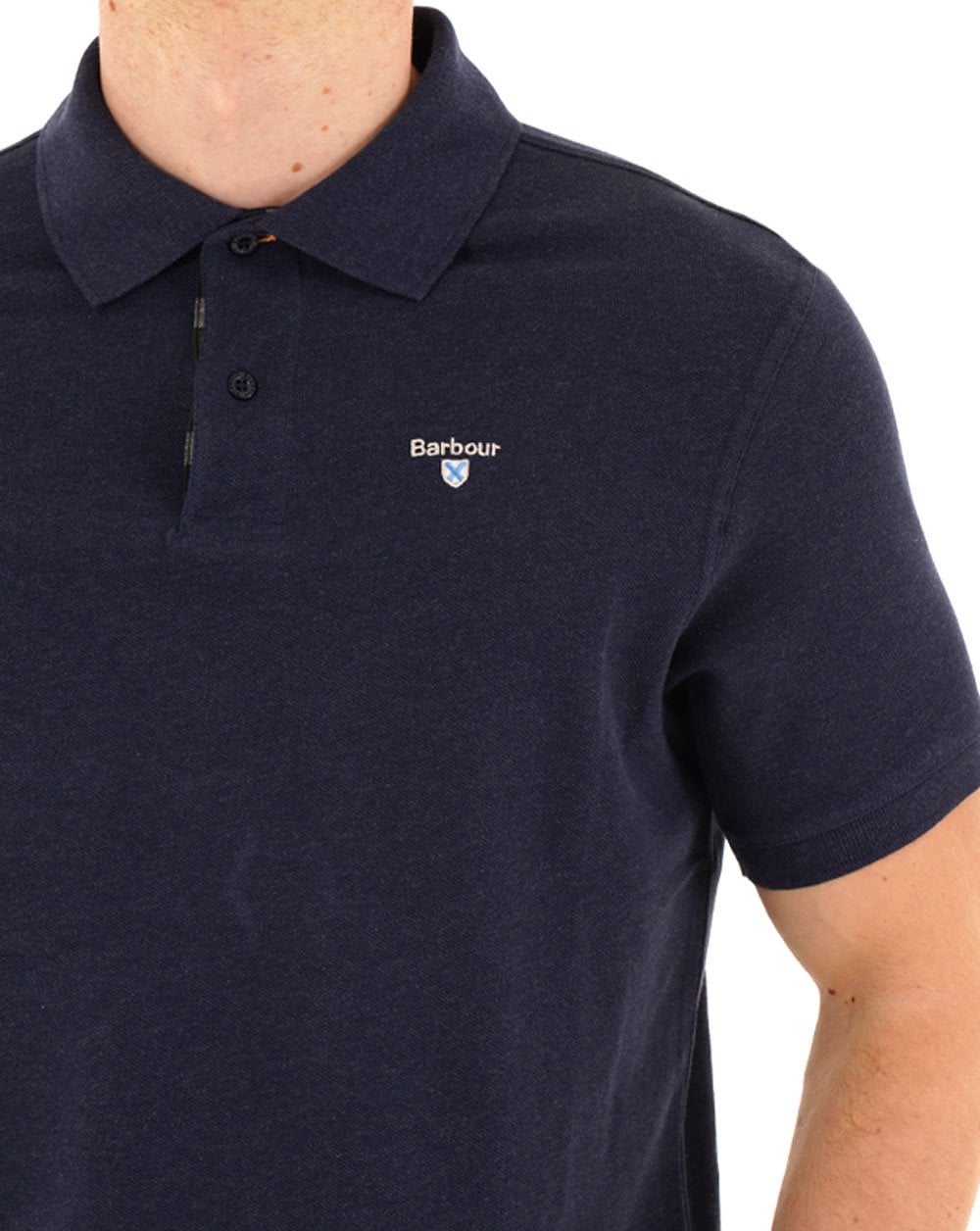 Barbour Tartan Piqué Polo Inky Marl