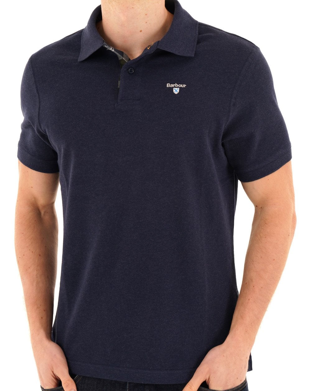 Barbour Tartan Piqué Polo Inky Marl