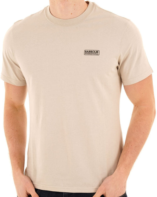 Barbour International T-Shirt mit kleinem Logo, Nebel