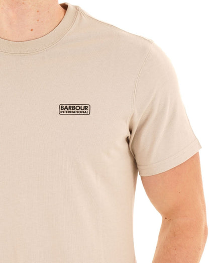 Barbour International T-Shirt mit kleinem Logo, Nebel
