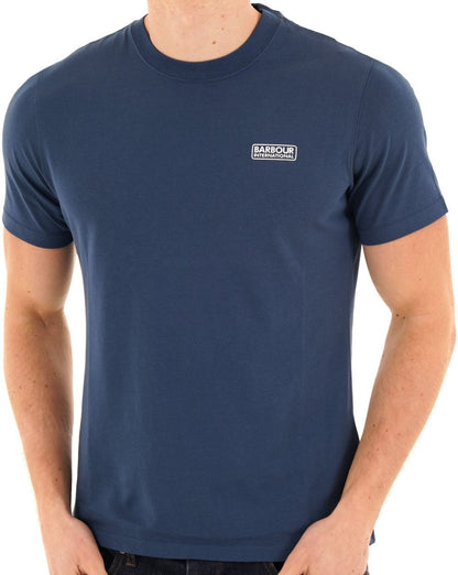 Barbour International T-Shirt mit kleinem Logo, Insignia Blau