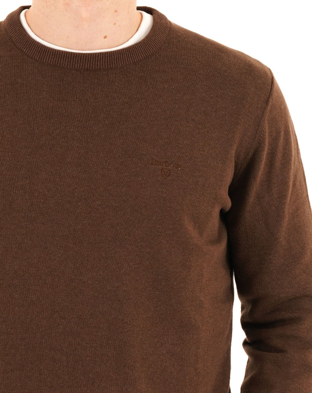 Barbour Pima-Baumwollpullover mit Rundhalsausschnitt, Umbra