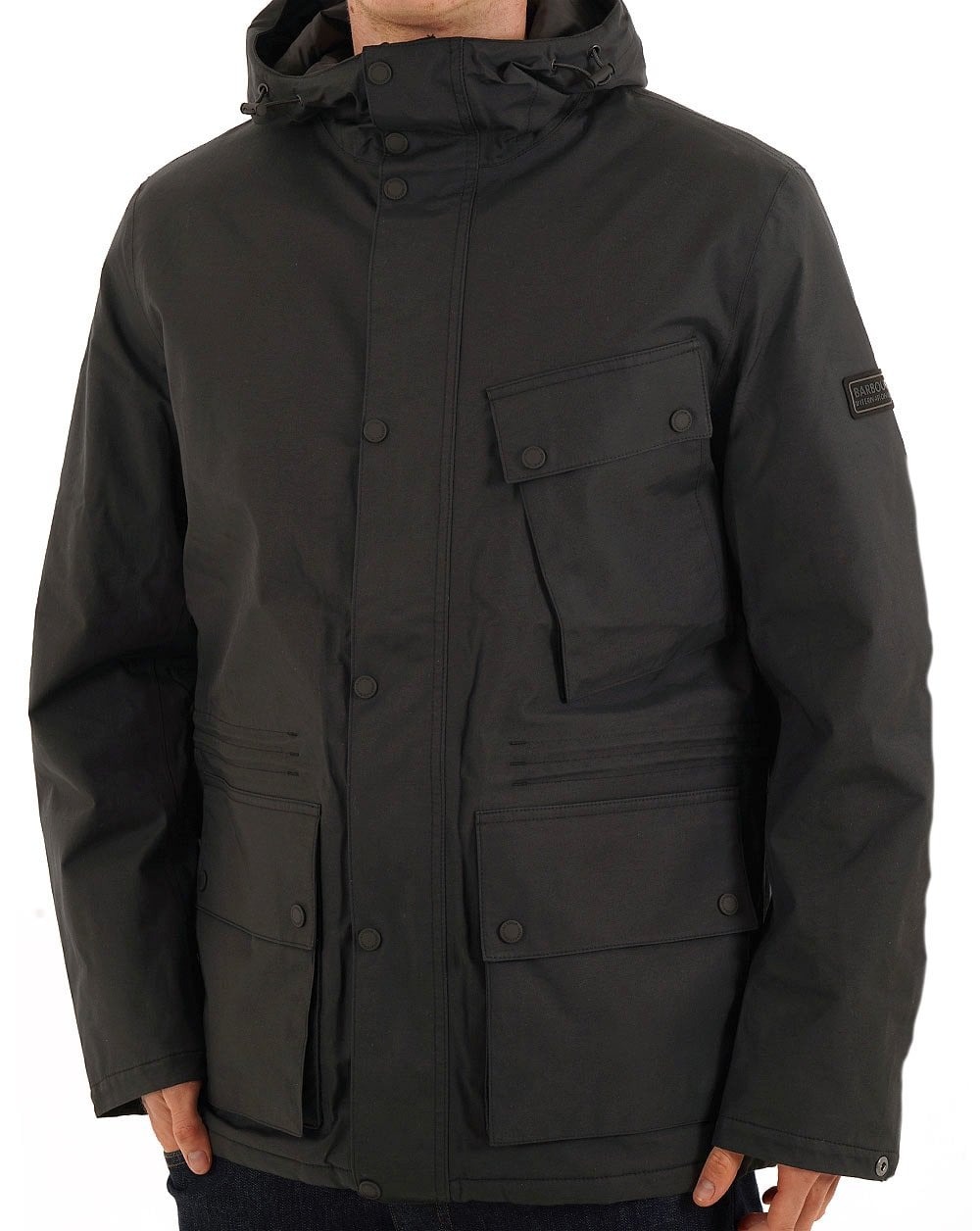 Barbour International Endley wasserdichte Jacke Schwarz