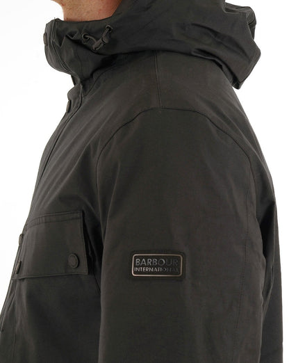 Barbour International Endley wasserdichte Jacke Schwarz