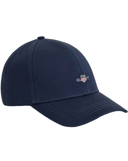 Gant High Shield Baumwoll-Twill-Kappe, Marineblau