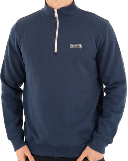 Barbour International Clipper Funnel Neck Sweatshirt Insignia Blau