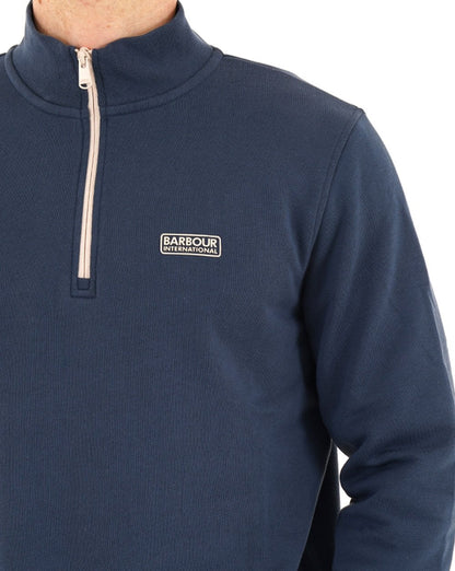 Barbour International Clipper Funnel Neck Sweatshirt Insignia Blau