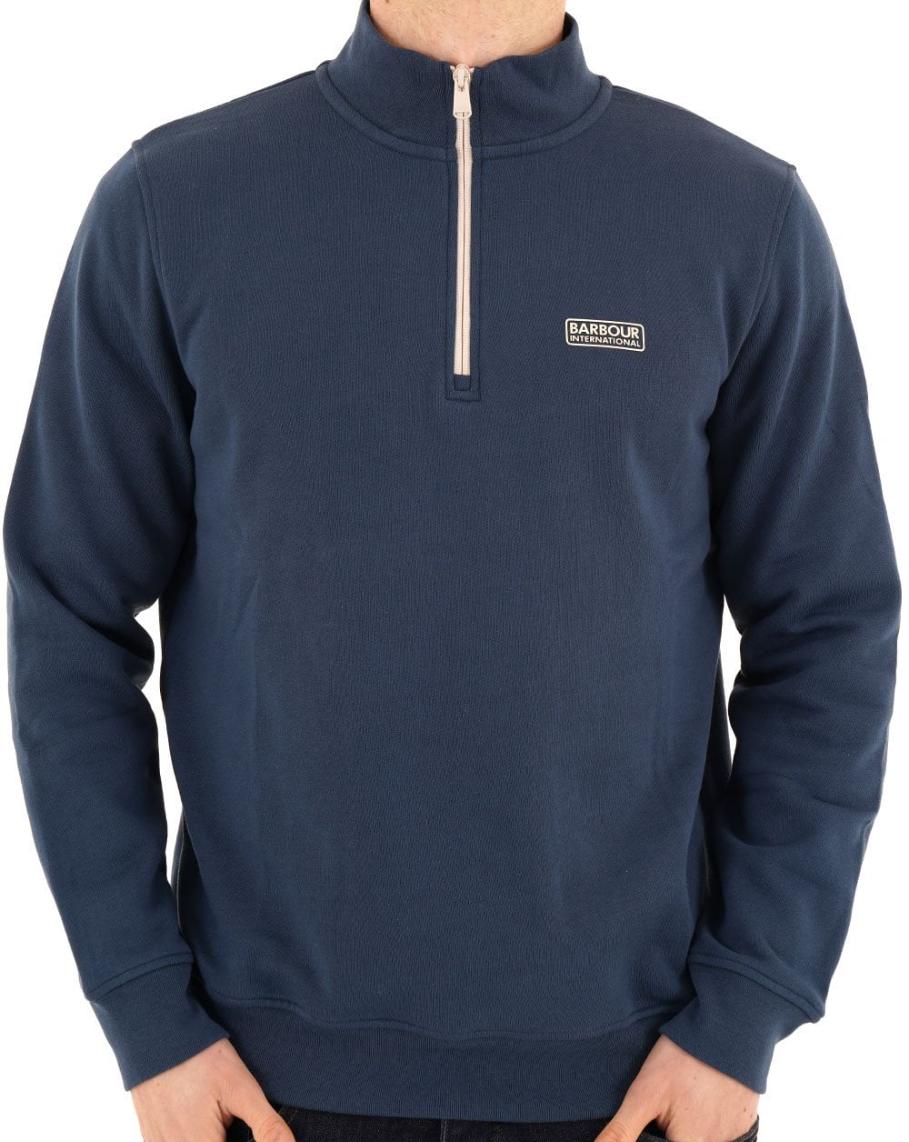 Barbour International Clipper Funnel Neck Sweatshirt Insignia Blau