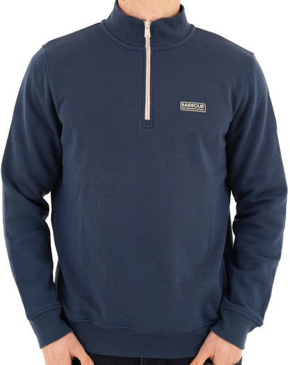 Barbour International Clipper Funnel Neck Sweatshirt Insignia Blau