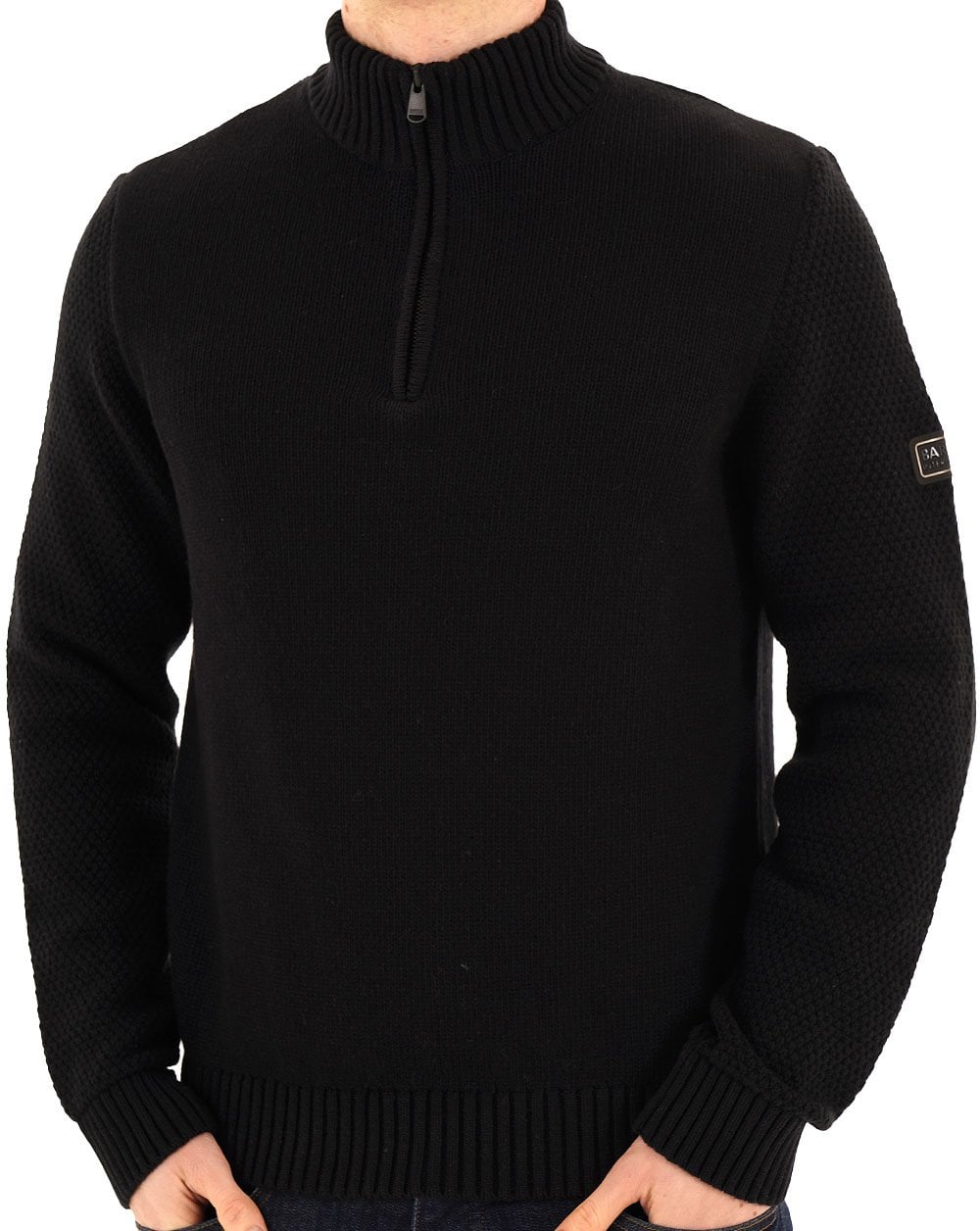 Barbour International Enfield Funnel Neck Pullover Schwarz