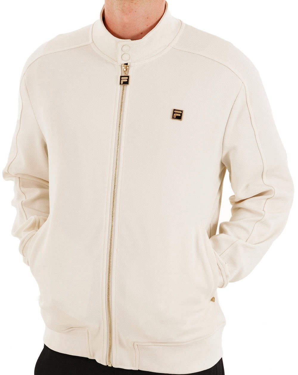 Fila Gold Biker Track Top Off White