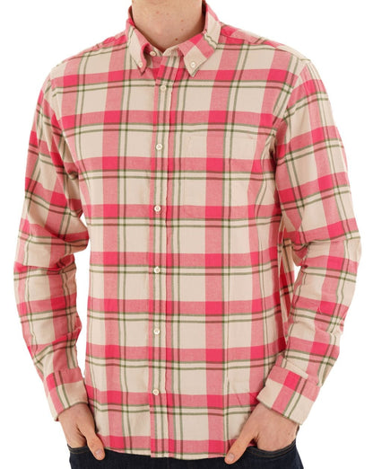 Benetton Flanellhemd mit Karomuster, Sand