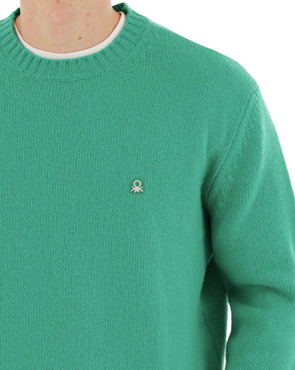 Benetton Pullover aus Wollmischung, Grün