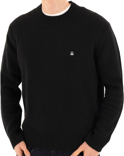 Benetton Wollmischungspullover Schwarz