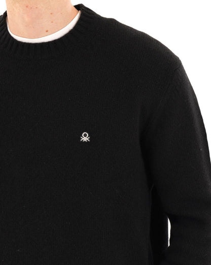 Benetton Wollmischungspullover Schwarz