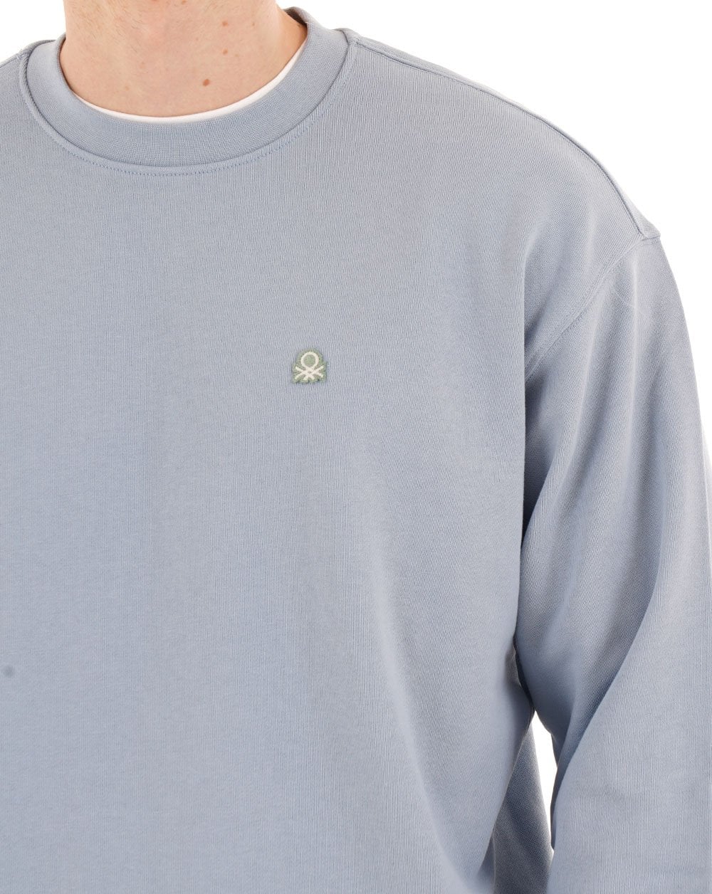 Benetton Logo Sweatshirt Hellblau