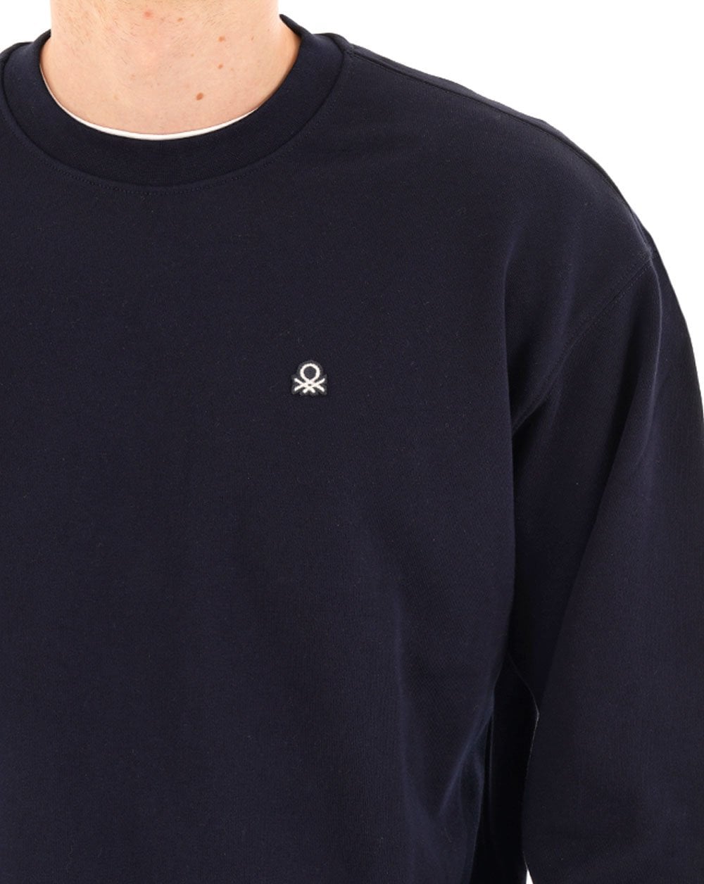 Benetton Logo Sweatshirt Marineblau