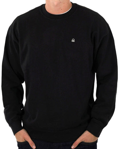 Benetton Logo Sweatshirt Schwarz