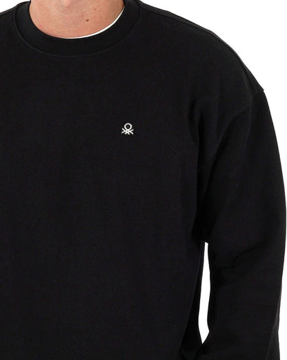 Benetton Logo Sweatshirt Schwarz
