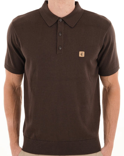 Gabicci Vintage Jackson Strickpolo, Dunkelbraun