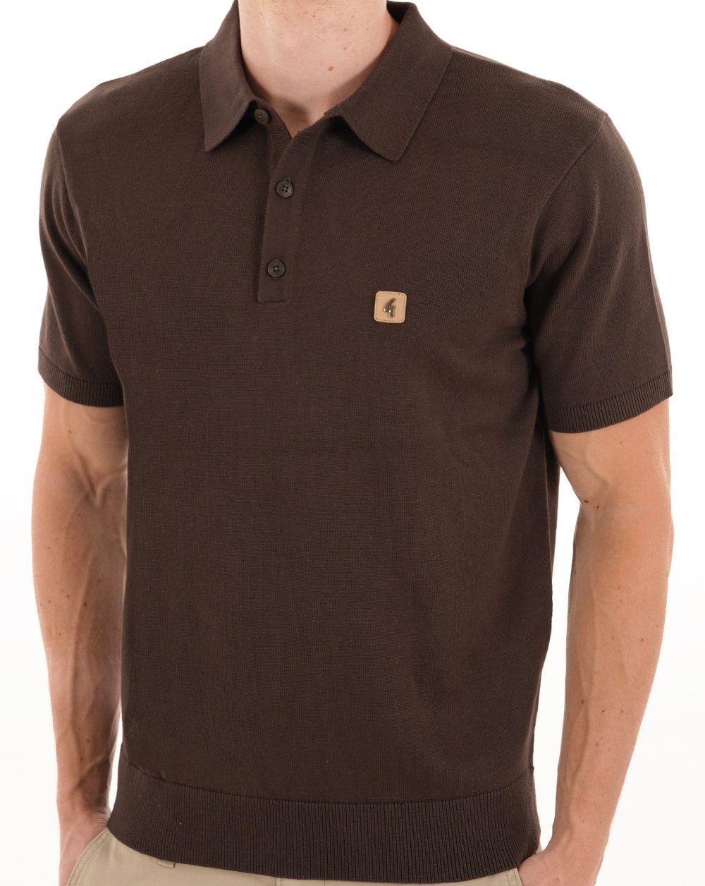 Gabicci Vintage Jackson Strickpolo, Dunkelbraun