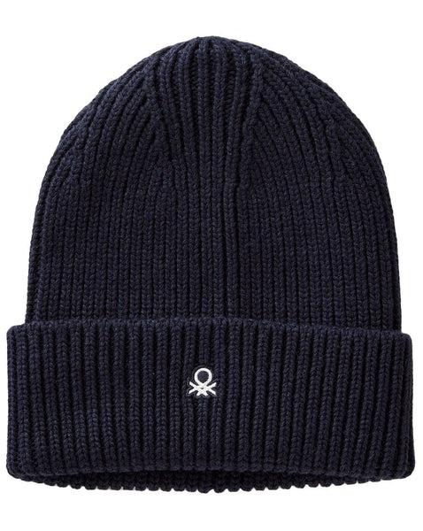 Benetton Wool Blend Beanie Navy