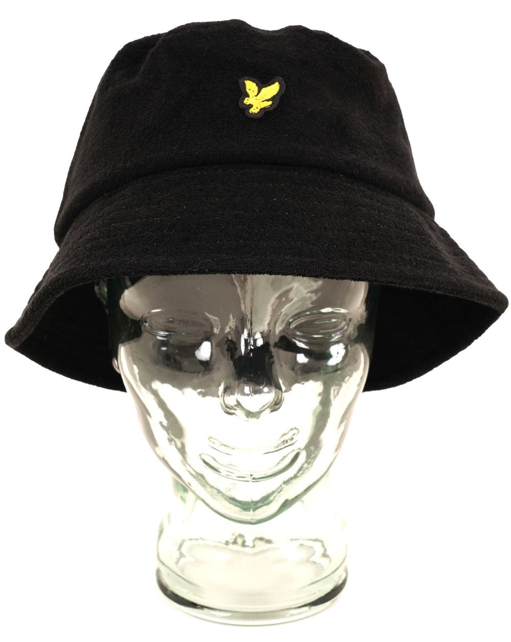 Lyle & Scott Frottee-Bucket-Hat, Schwarz