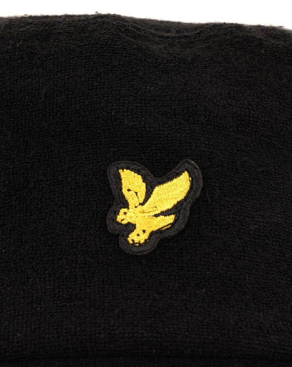 Lyle & Scott Frottee-Bucket-Hat, Schwarz