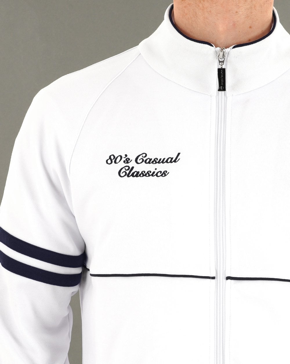 Sergio Tacchini Orion 80sCC Trainingsjacke Weiß Marineblau