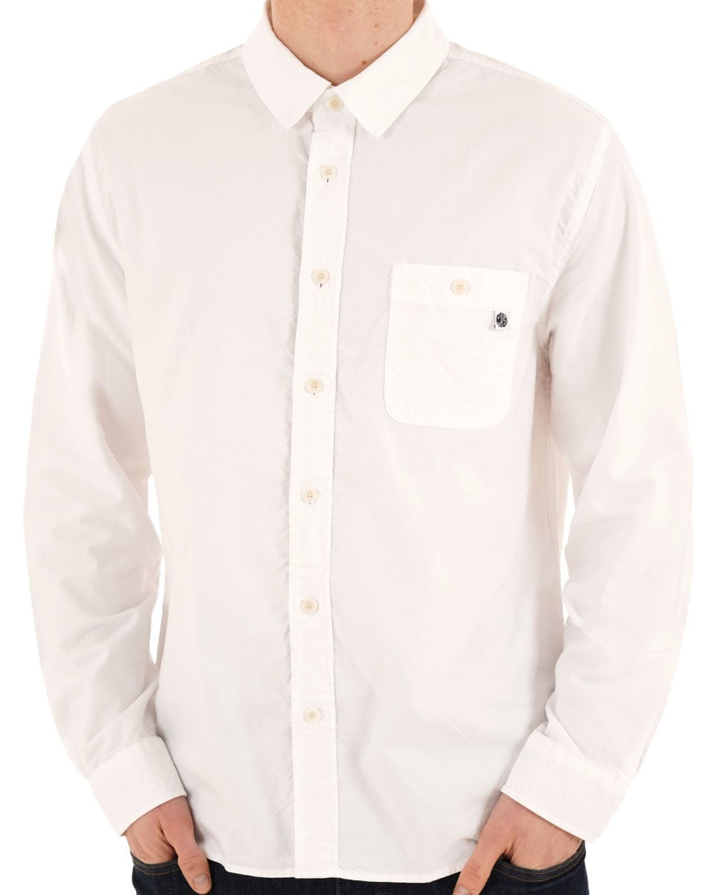 Pretty Green House Paisley Oxford-Hemd Weiß