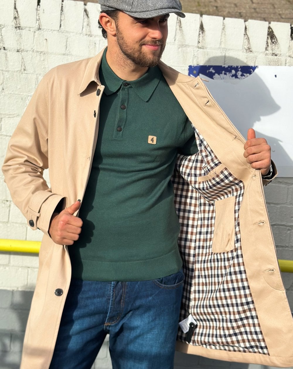 Gabicci Vintage Mac Stone Check Kragen